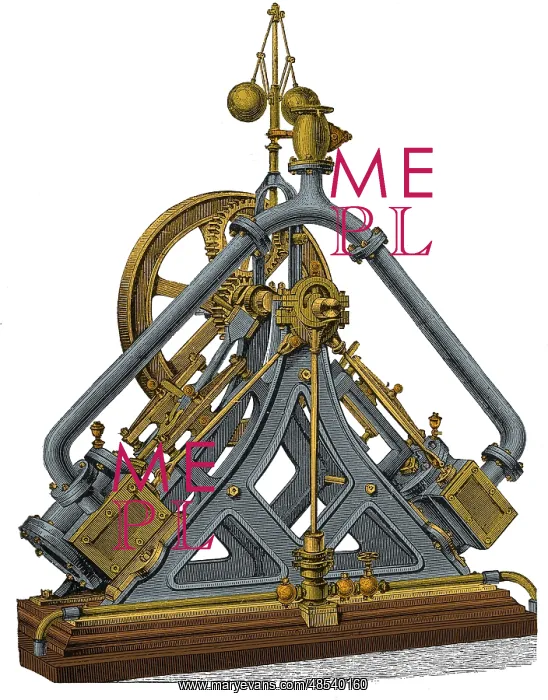: Diagonal Steam Engine, 19th Century : Diagonal Steam Engine, 19th Century