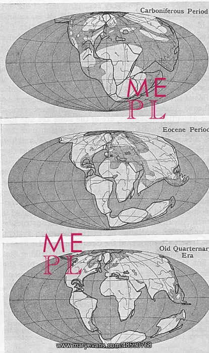 : Diagram of continental drift from an article by : Diagram of continental drift from an article by