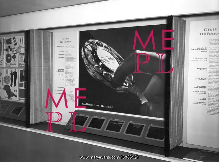 : Dial 999 display in an LFB exhibition : Dial 999 display in an LFB exhibition