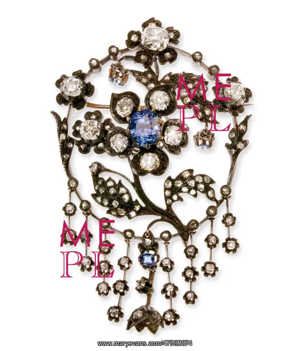: Diamond flower brooch : Diamond flower brooch