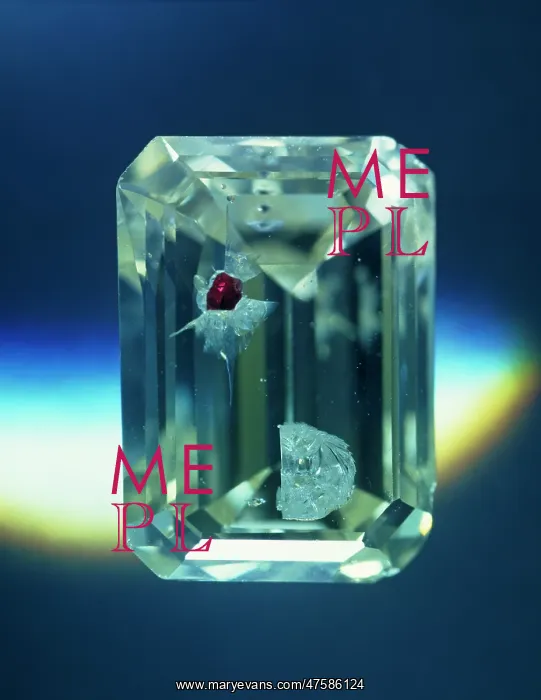 : Diamond with garnet : Diamond with garnet