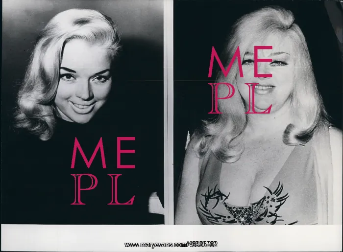 : Diana Dors, actress, in 1950 and 1975 : Diana Dors, actress, in 1950 and 1975