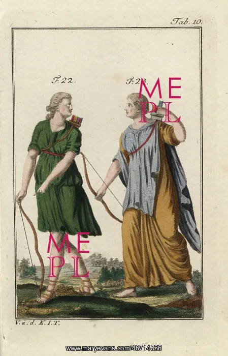 : Diana the hunter with bow and arrow, and Dido : Diana the hunter with bow and arrow, and Dido