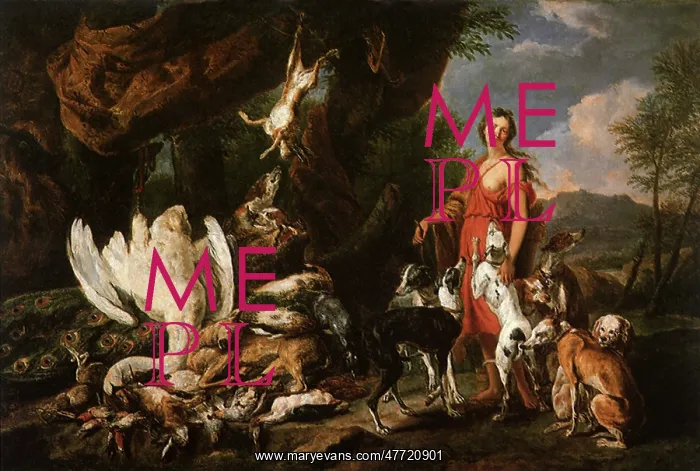  : Diana with Her Hunting Dogs Beside Kill