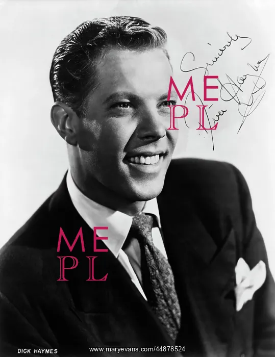  : Dick Haymes Autographed Portrait