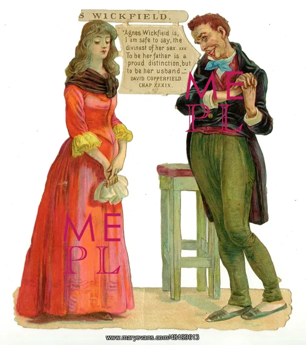 : Dickens scrap - Agnes Wickfield in David Copperfield : Dickens scrap - Agnes Wickfield in David Copperfield
