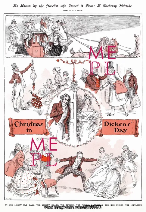 : A Dickensy Yuletide by C. E. Brock : A Dickensy Yuletide by C. E. Brock