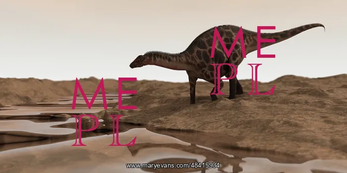 : Dicraeosaurus on desert terrain : Dicraeosaurus on desert terrain