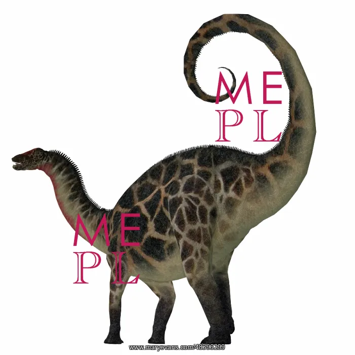 : Dicraeosaurus dinosaur, side view : Dicraeosaurus dinosaur, side view