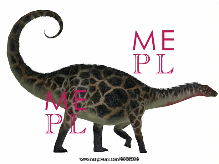 : Dicraeosaurus dinosaur, side view : Dicraeosaurus dinosaur, side view