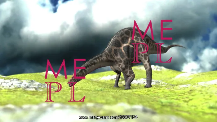 : Dicraeosaurus grazing an open field : Dicraeosaurus grazing an open field
