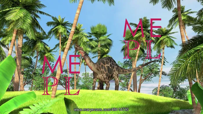 : Dicraeosaurus in a prehistoric forest : Dicraeosaurus in a prehistoric forest