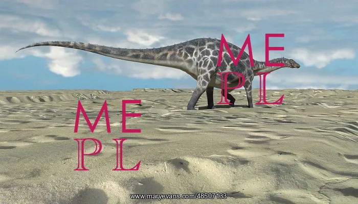 : Dicraeosaurus walking across an open desert : Dicraeosaurus walking across an open desert