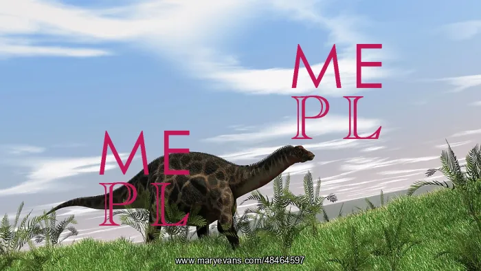 : Dicraeosaurus walking across an open field : Dicraeosaurus walking across an open field
