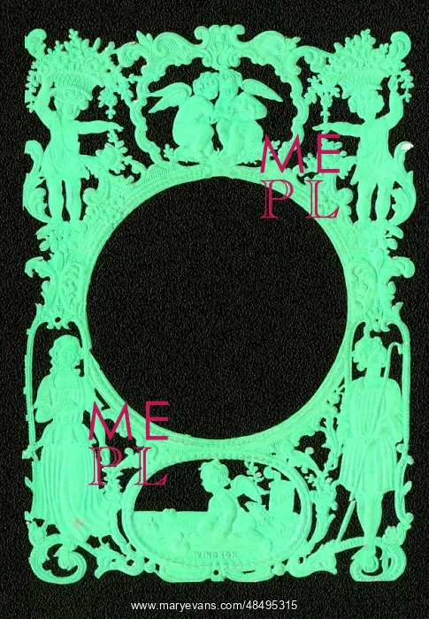  : Die Cut Green Decorative Frame