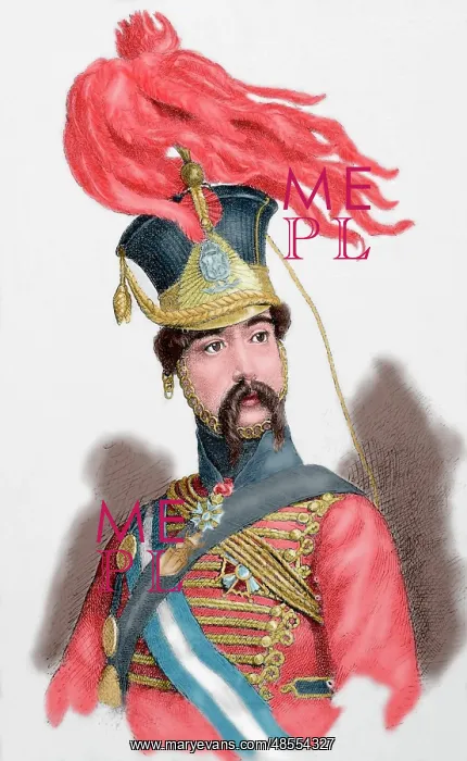 : Diego de Leon, Count of Belascoain (1807-1841). Colored engr : Diego de Leon, Count of Belascoain (1807-1841). Colored engr