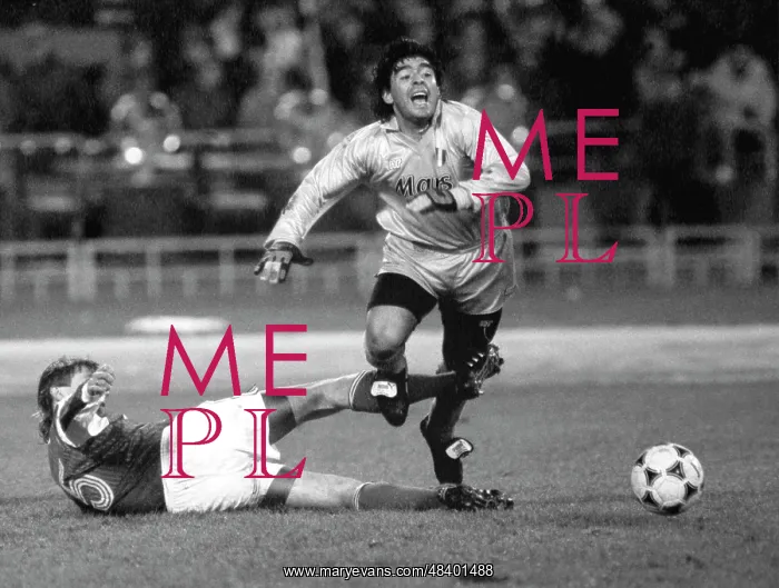 : Diego Maradona and Boris Pozdnyakov, 1990 : Diego Maradona and Boris Pozdnyakov, 1990