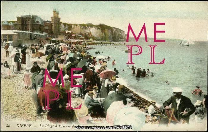 : Dieppe - Crowded Plage : Dieppe - Crowded Plage