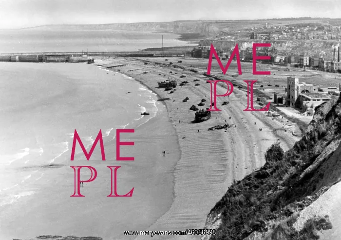 : Dieppe Raid view of the beach, 1942 : Dieppe Raid view of the beach, 1942