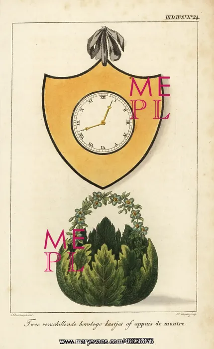 : Two different clock mounts: a clock mounted in : Two different clock mounts: a clock mounted in