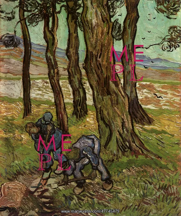 : Two Diggers among Trees, by Van Gogh : Two Diggers among Trees, by Van Gogh
