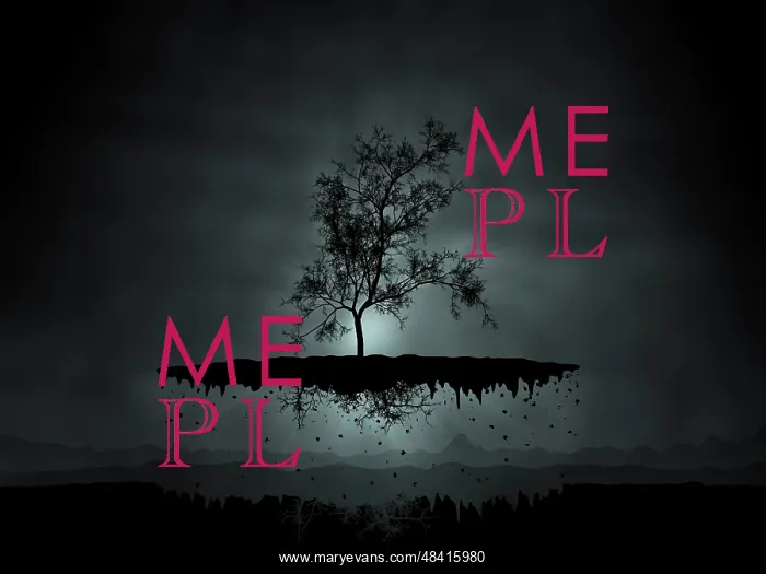 : Digitally generated image of a flying tree : Digitally generated image of a flying tree