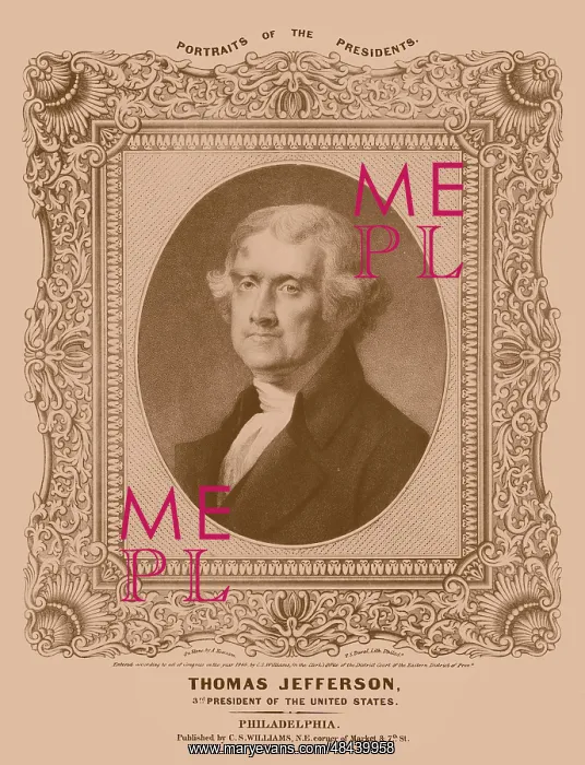 : Digitally restored artwork of Thomas Jefferson : Digitally restored artwork of Thomas Jefferson