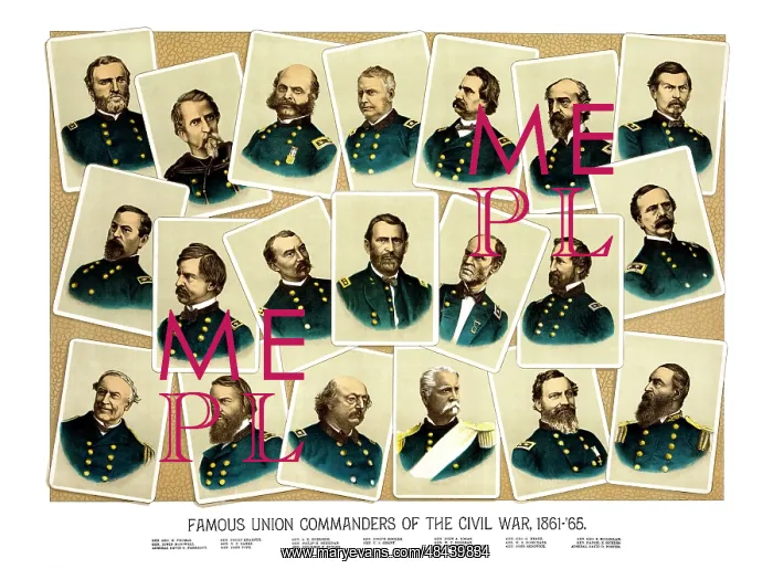 : Digitally restored Civil War print featuring : Digitally restored Civil War print featuring