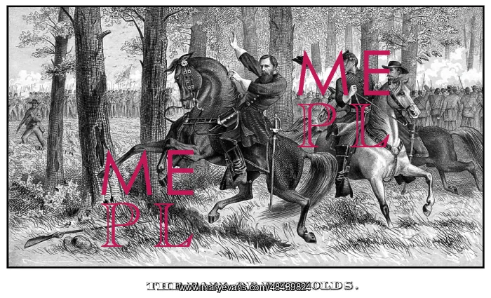 : Digitally restored Civil War print of Union : Digitally restored Civil War print of Union