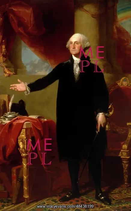 : Digitally restored lansdowne portrait of President : Digitally restored lansdowne portrait of President