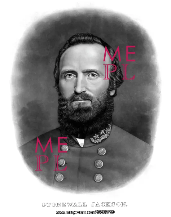 : Digitally restored portrait of Thomas Stonewall Jackson : Digitally restored portrait of Thomas Stonewall Jackson
