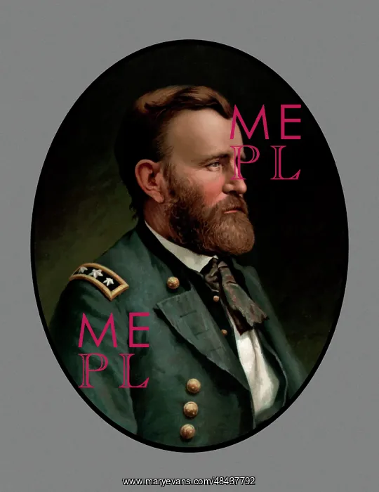 : Digitally restored vector painting of Ulysses S. Grant : Digitally restored vector painting of Ulysses S. Grant
