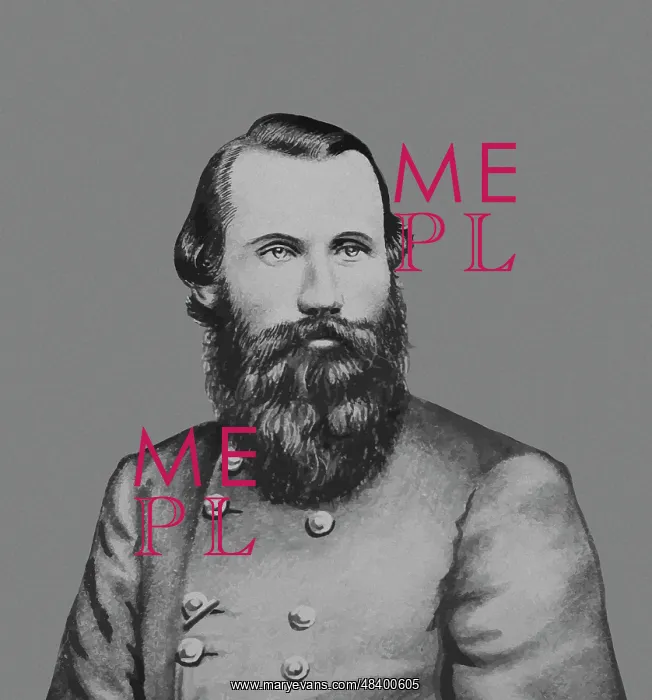 : Digitally restored vector portrait of Confederate : Digitally restored vector portrait of Confederate