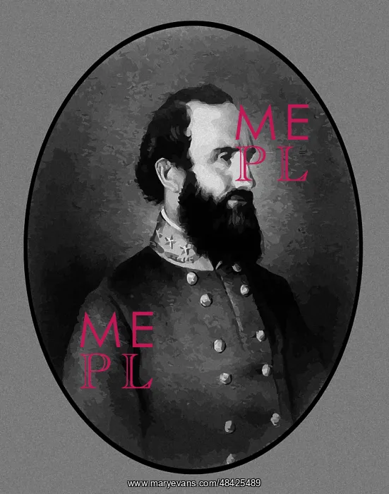 : Digitally restored vector portrait of General : Digitally restored vector portrait of General
