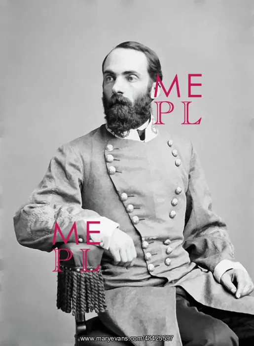 : Digitally restored vector portrait of General : Digitally restored vector portrait of General