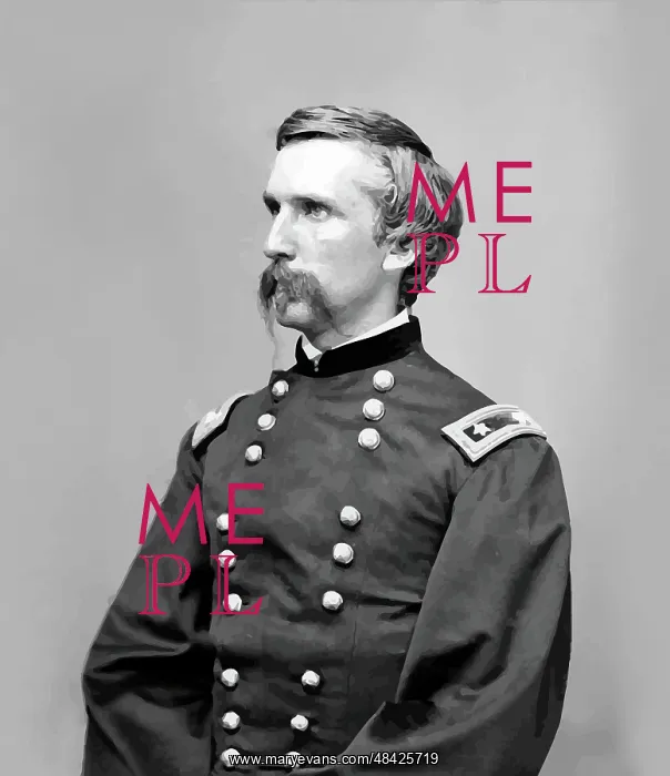 : Digitally restored vector portrait of General : Digitally restored vector portrait of General