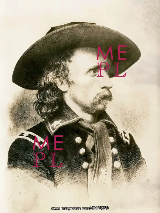 : Digitally restored vector portrait of General : Digitally restored vector portrait of General