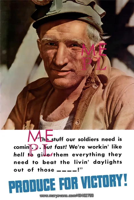 : Digitally restored war propaganda poster : Digitally restored war propaganda poster