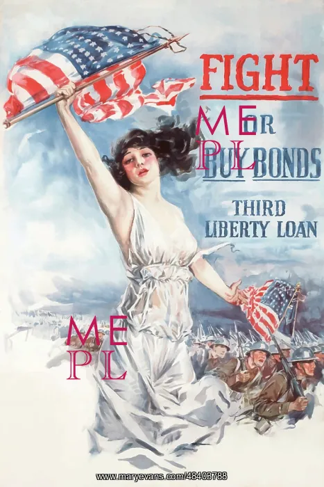 : Digitally restored war propaganda poster : Digitally restored war propaganda poster