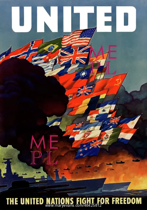 : Digitally restored war propaganda poster : Digitally restored war propaganda poster