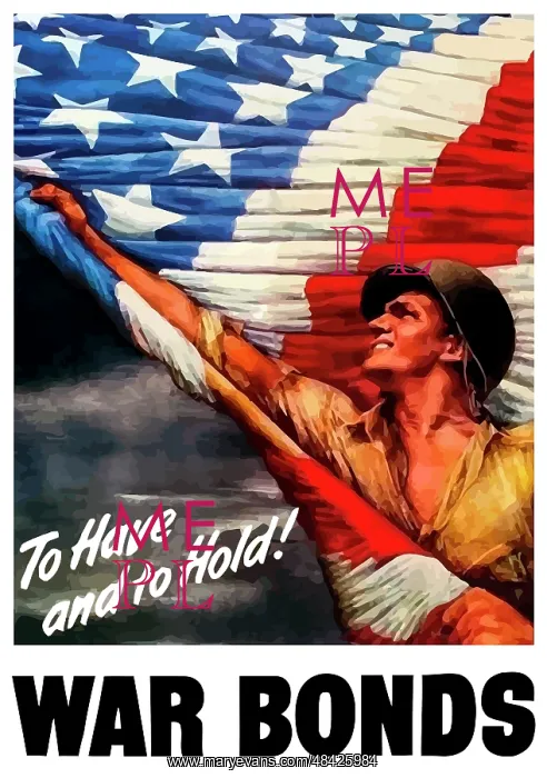: Digitally restored war propaganda poster : Digitally restored war propaganda poster