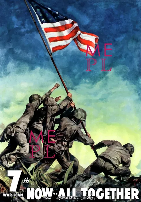 : Digitally restored war propaganda poster : Digitally restored war propaganda poster