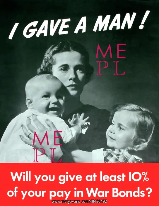 : Digitally restored war propaganda poster : Digitally restored war propaganda poster