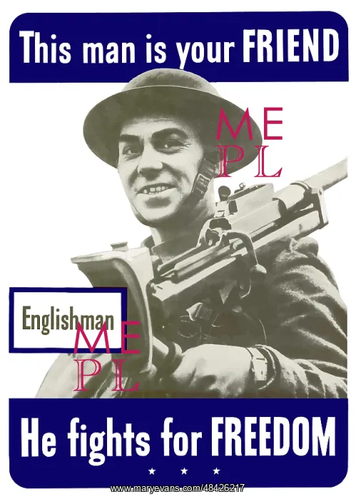 : Digitally restored war propaganda poster : Digitally restored war propaganda poster