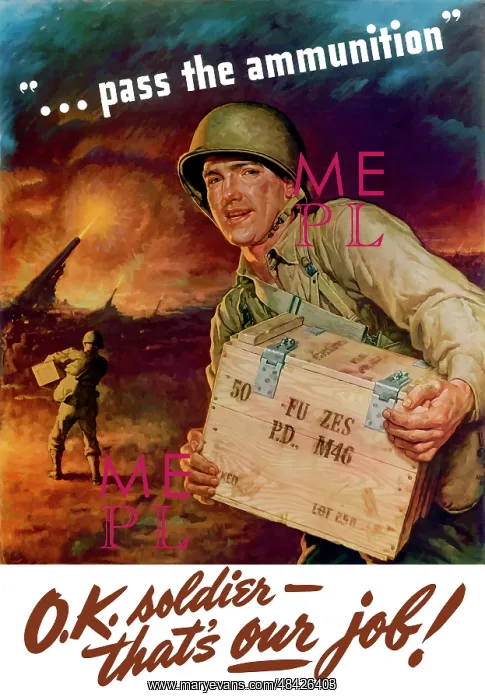  : Digitally restored war propaganda poster