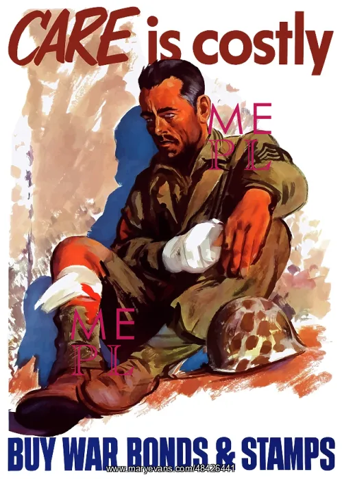 : Digitally restored war propaganda poster : Digitally restored war propaganda poster
