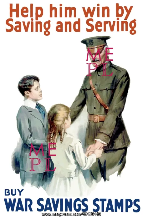 : Digitally restored war propaganda poster : Digitally restored war propaganda poster