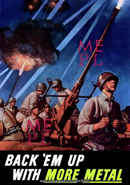 : Digitally restored war propaganda poster : Digitally restored war propaganda poster