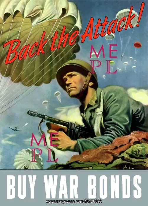  : Digitally restored war propaganda poster