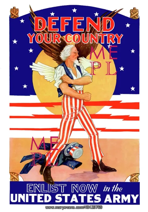 : Digitally restored war propaganda poster : Digitally restored war propaganda poster